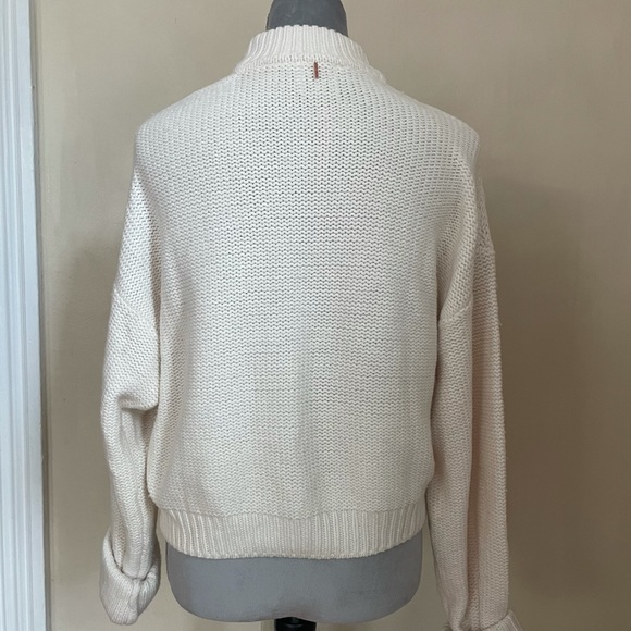 MISA Cream Cutout Mockneck Sweater - Picture 2 of 8